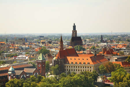 Panoramic view of Wroclaw. Poland