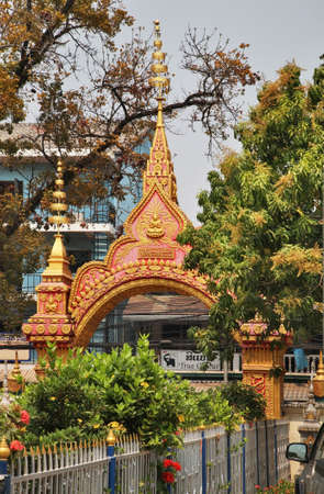 Wat Mixai (Wat Mixay) in Vientiane. Laosのeditorial素材