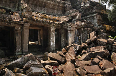 Ta Prohm temple at Angkor. Siem Reap province. Cambodiaの写真素材