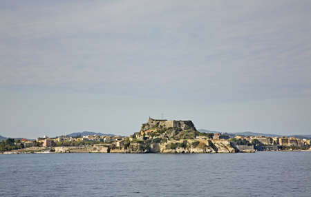Panoramic view of Corfu city. Greeceの写真素材