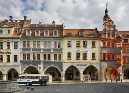 Lower market place (Untermarkt) in Gorlitz. Germanyのeditorial素材