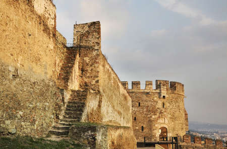 City walls in Thessaloniki. Triangle Tower. Greece