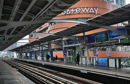 Ekkamai station of Bangkok Mass Transit System - BTS (Skytrain) in Bangkok. Kingdom of Thailand
