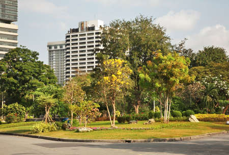 Lumphini Park at Bang Rak district of Bangkok. Kingdom of Thailandのeditorial素材