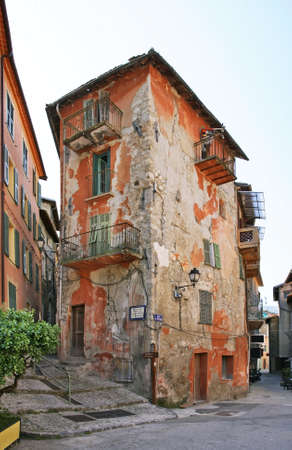 Old street in Sospel. Franceのeditorial素材