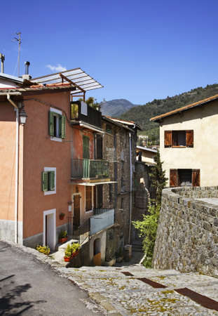 Old street in Sospel. Franceのeditorial素材