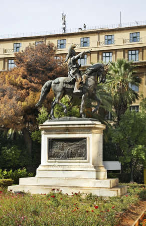 Monument to Theodoros Kolokotronis in Athens. Greeceのeditorial素材