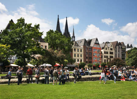 Rhine Garden (Rheingarten) in Cologne (Koln). Germanyのeditorial素材