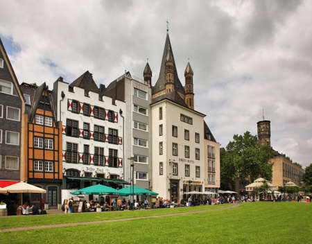 Rhine Garden (Rheingarten) in Cologne (Koln). Germanyのeditorial素材