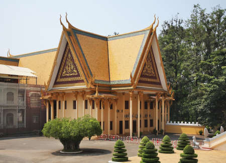 Preah Reach Damnak Chan at Royal Palace (Preah Barum Reachea Veang Nei Preah Reacheanachak Kampuchea) in Phnom Penh. Cambodiaのeditorial素材