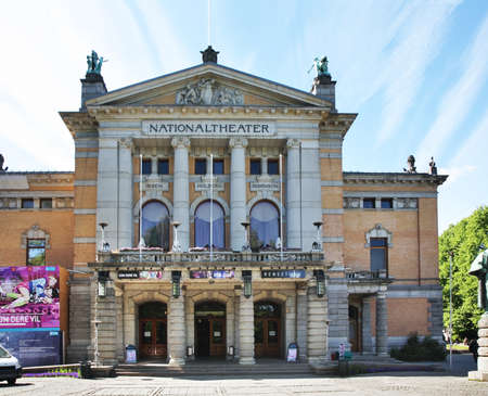National Theatre - Nationaltheatret in Oslo. Norwayのeditorial素材