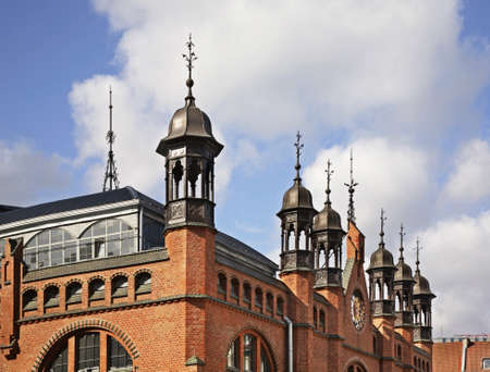 Building of the city market in Gdansk. Poland