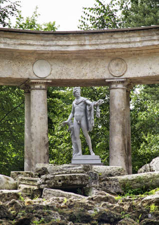 Apollo Colonnade in Pavlovsk Palace and Park Ensemble near Saint Petersburg. Russiaのeditorial素材