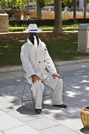 Living sculpture in Madrid . Spain