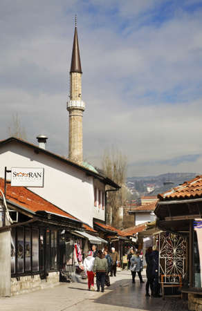 Bascarsija â old bazaar in Sarajevo. Bosnia and Herzegovinaのeditorial素材