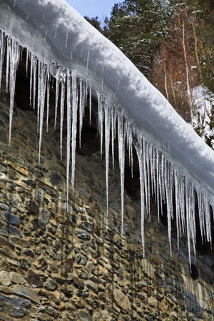 Icicle in la Cortinada. Andorraの写真素材