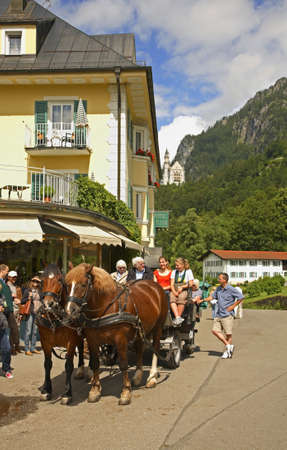 View of Hohenschwangau village. Bavaria. Germanyのeditorial素材