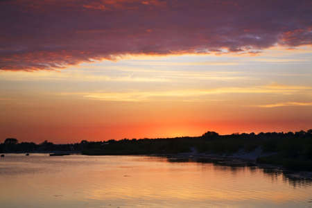 Sunset at Gdansk bay in Jastarnia. Hel Peninsula. Poland