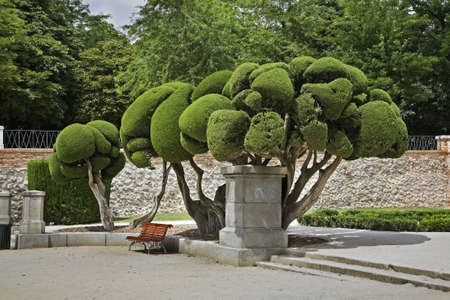 Buen Retiro park (Park of Pleasant Retreat) in Madrid. Spainのeditorial素材