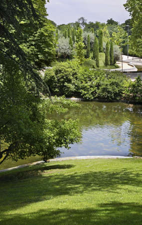 Buen Retiro park (Park of Pleasant Retreat) in Madrid. Spainのeditorial素材