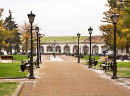 Red rows (Gostinyi dvor) in Kostroma. Russianのeditorial素材