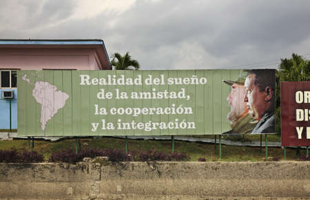 Political poster in Havana. Cubaのeditorial素材