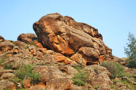Rocks near Karkaralinsk. Karaganda Oblast. Kazakhstanの写真素材