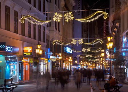 Holiday decorations of Budapest. Hungaryのeditorial素材