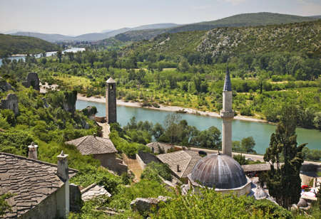 View of Pocitelj. Bosnia and Herzegovinaの写真素材