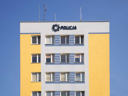 Building of Police Torun-downtown in Torun.  Polandのeditorial素材