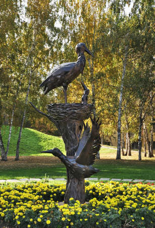 Sculpture at park in Barnaul. Altai Krai. Western Siberia. Russiaのeditorial素材