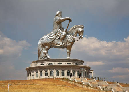 Genghis Khan Statue Complex near Tsonjin Boldog. Mongoliaのeditorial素材