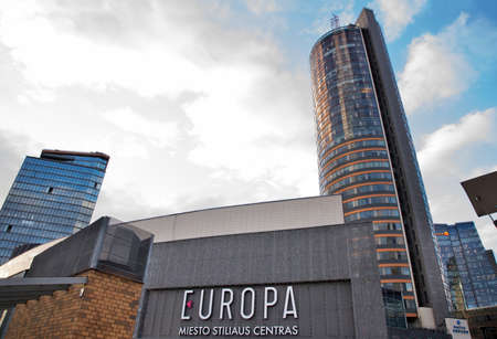 Europa shopping center at New city centre. Snipiskes  district in Vilnius. Lithuaniaのeditorial素材