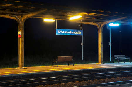 Railway station in Kowalewo Pomorskie. Polandのeditorial素材