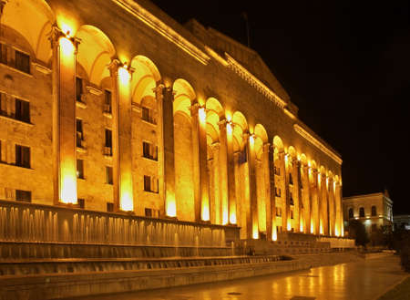 Old Parliament building in Tbilisi. Georgiaのeditorial素材