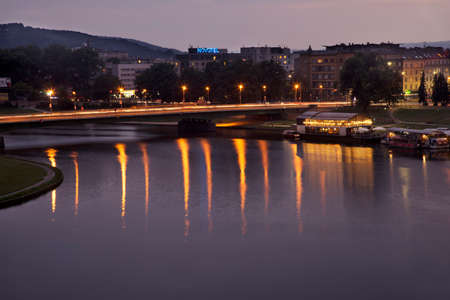 View of Vistula river in Krakow. Polandのeditorial素材