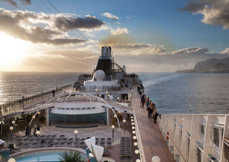 View of cruise ship MSC Poesiaのeditorial素材