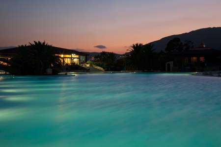 Club hotel Marina Beach near Orosei. Province of Nuoro. Sardinia. Italyのeditorial素材