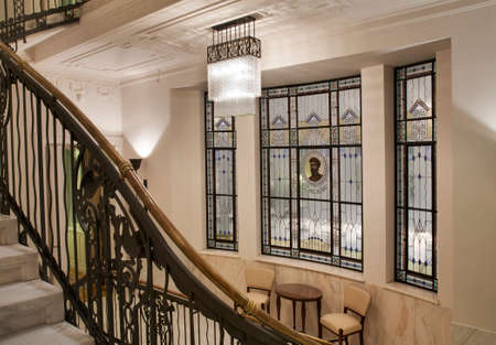 Four Seasons Hotel Budapest Gresham Palace (Gresham-palota) in Budapest. Hungaryのeditorial素材