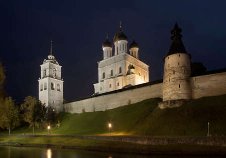 Trinity cathedral at Krom (Kremlin) in Pskov. Russiaの写真素材