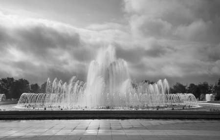 Fountain on Seafront in Baku. Azerbaijanの写真素材