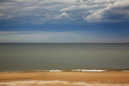 View of north sea at Scheveningen districts. Hague (Den Haag). South Holland. Netherlandsの写真素材