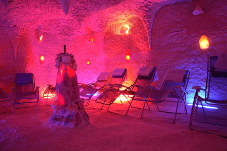 Salt cave in Iwonicz-Zdroj. Polandのeditorial素材