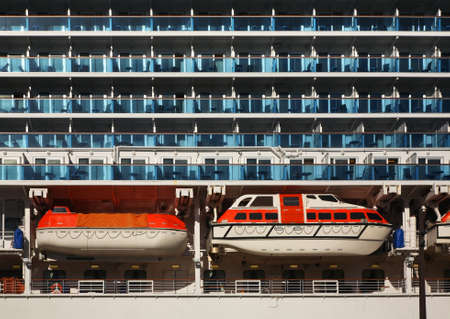 Fragment of cruise ship in Oslo port. Norway