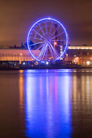 View of ferris wheel in Helsinki. Finlandのeditorial素材