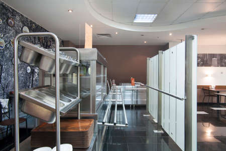 View of interiors of modern office buildingのeditorial素材