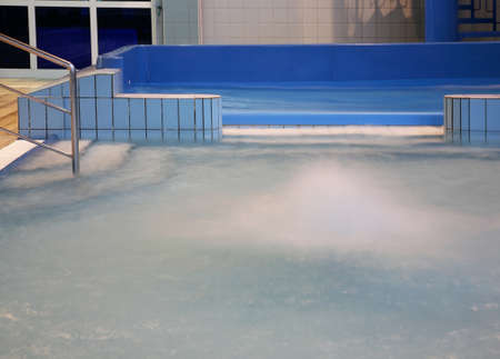 Pool complex Delfin in Ustrzyki Dolne. Polandのeditorial素材