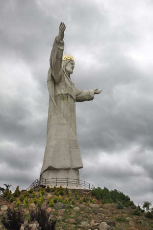 Monument of Christ King in Swiebodzin. Polandのeditorial素材