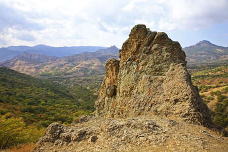 Kara Dag Mountain - Black Mount near Koktebel. Ukraineの写真素材