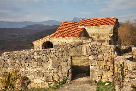 Former church at Gelati village near Kutaisi. Imereti Province. Georgiaのeditorial素材